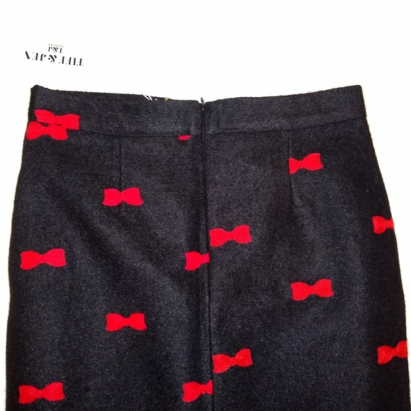 Last 1!β³2xHPπBoutique Pencil Skirt Red Bow - Picture 5 of 8